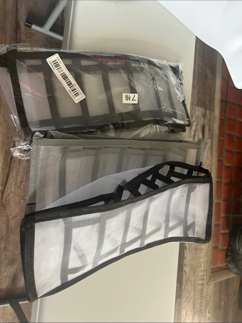 Mesh Drawer Organizer Liners - Black and White